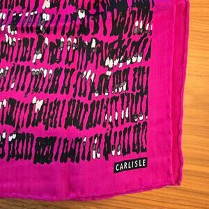 Carlisle Long Rectangle Bright Pink Black Abstract Scarf